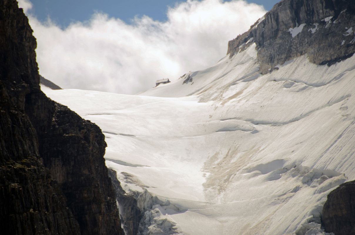 29 Victoria Glacier Rises To Abbot Hut On Abbot Pass Close Up From Plain Of Six Glaciers Viewpoint Near Lake Louise